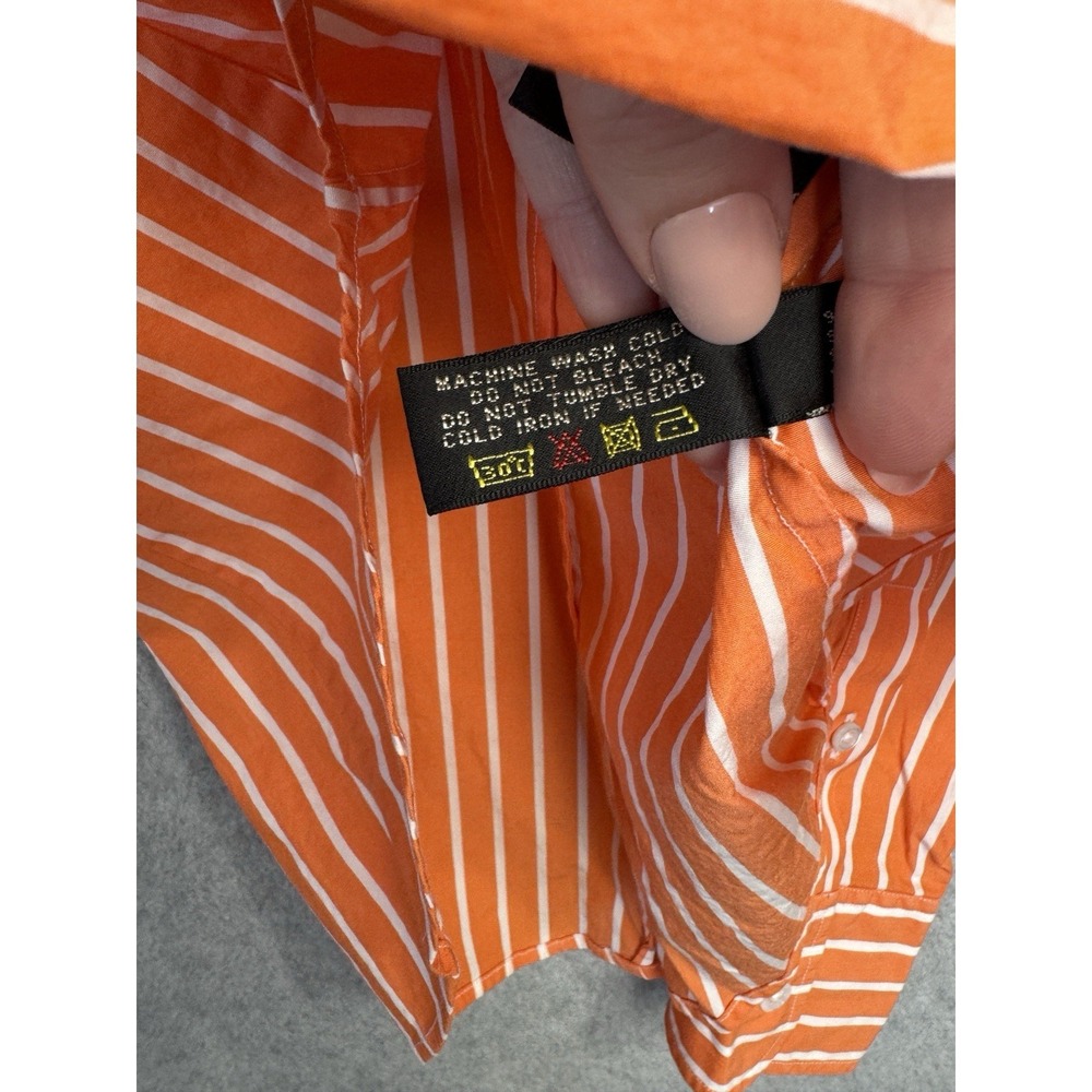 Ralph Lauren Black Label Striped Button-Up Shirt Big Pony Sz 2 Cotton Stretch - Picture 10 of 16